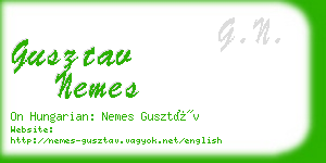 gusztav nemes business card